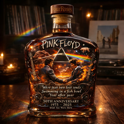 Pink Floyd – “Wish You Were Here” 50th Anniversary Collector’s Whiskey Bottle – Four Roses