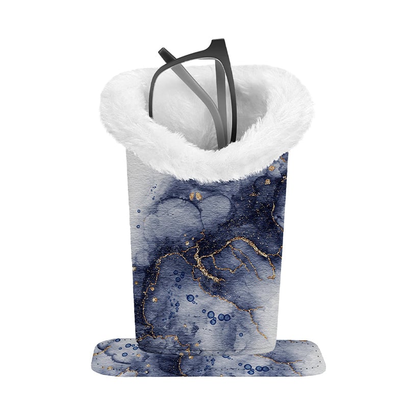 CloudSnap – Magnetic Plush Eyewear Holder – Ocean Marble