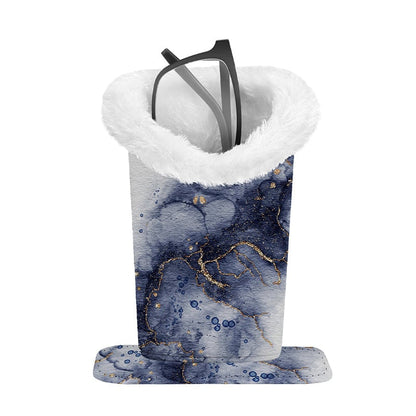 CloudSnap – Magnetic Plush Eyewear Holder – Ocean Marble