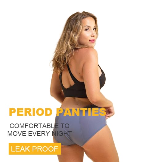PureWear – Leak Proof High Waist Period Panties – Blue*3 Pcs / XL(UK 8-10)(120-145lbs)