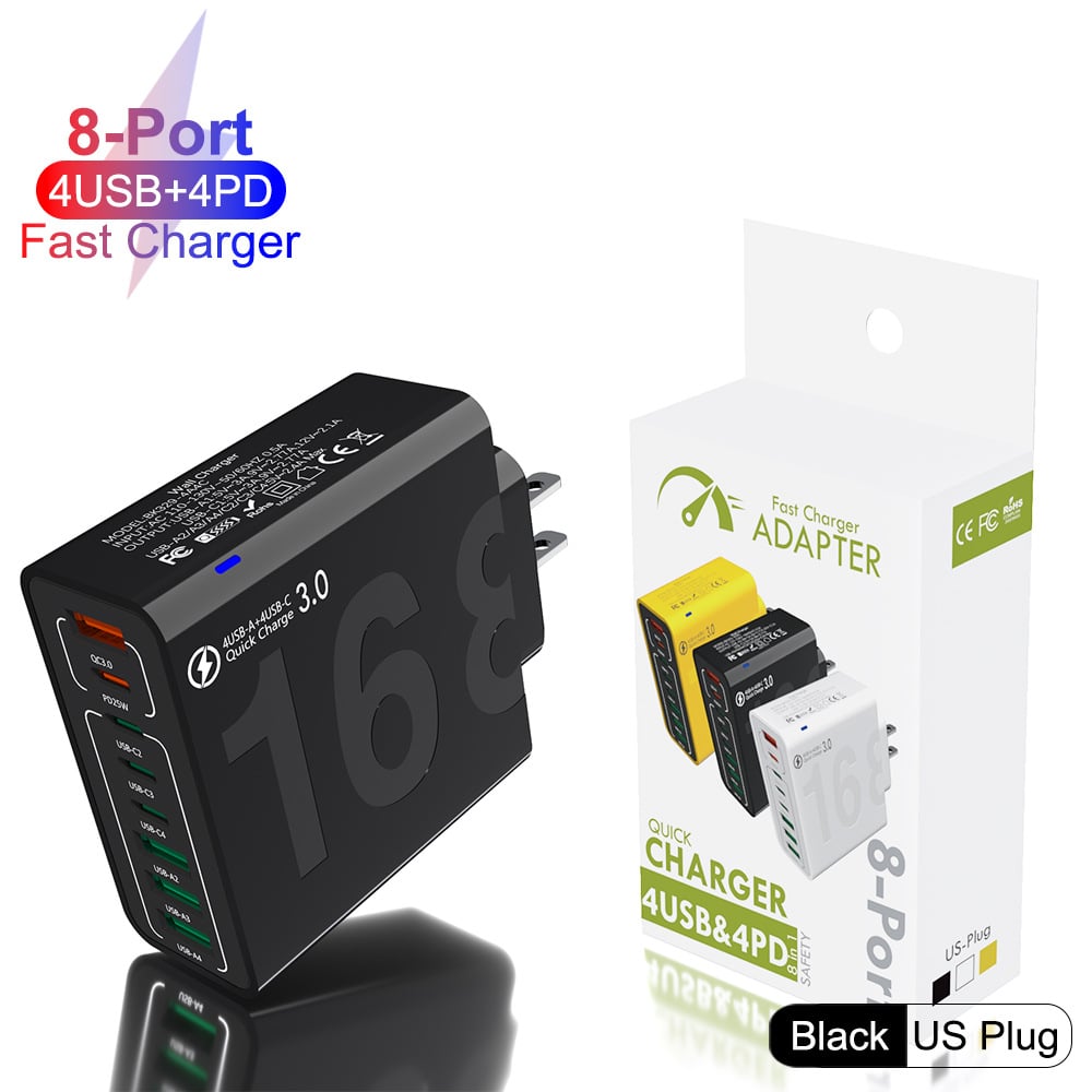 ChargePro – Universal 8 Port Fast Charging Hub – Black