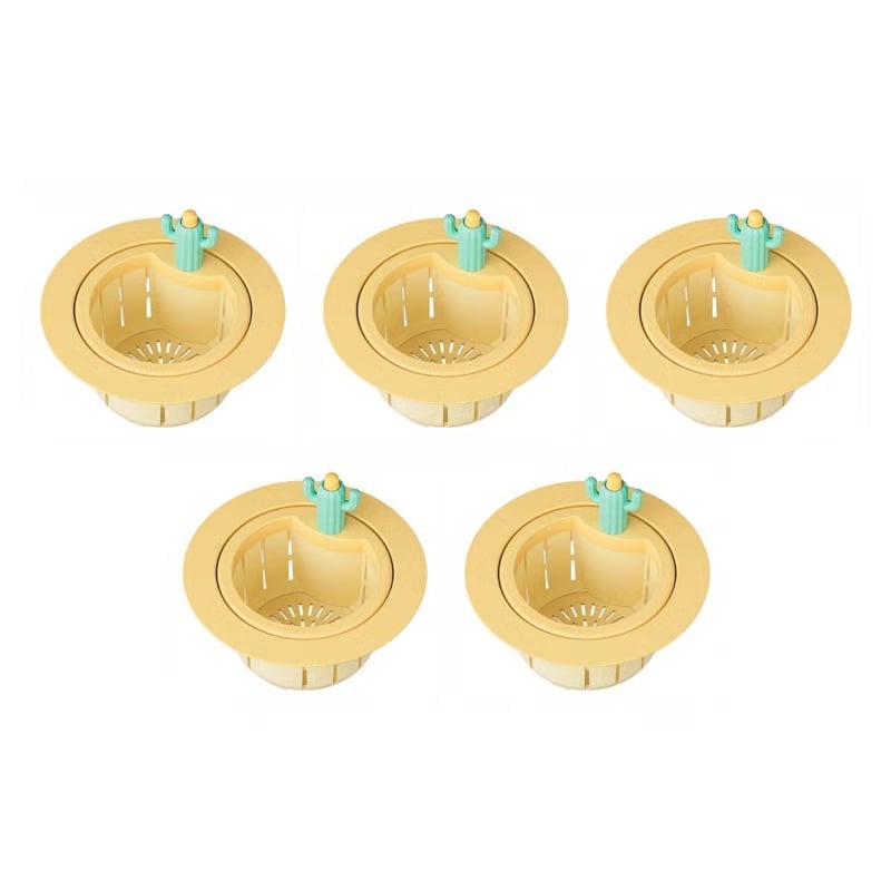 CleanCatch – Drain Strainer Basket – Yellow-L x5