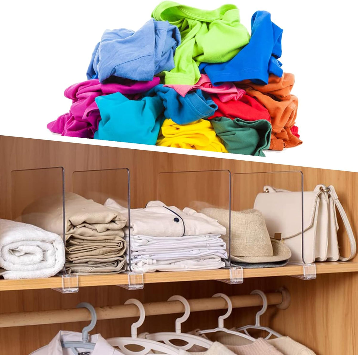 NeatStack – Acrylic Clothes Shelf Divider – image 2