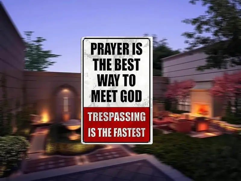 Metal No Trespassing Signs Private Property Funny – image 2