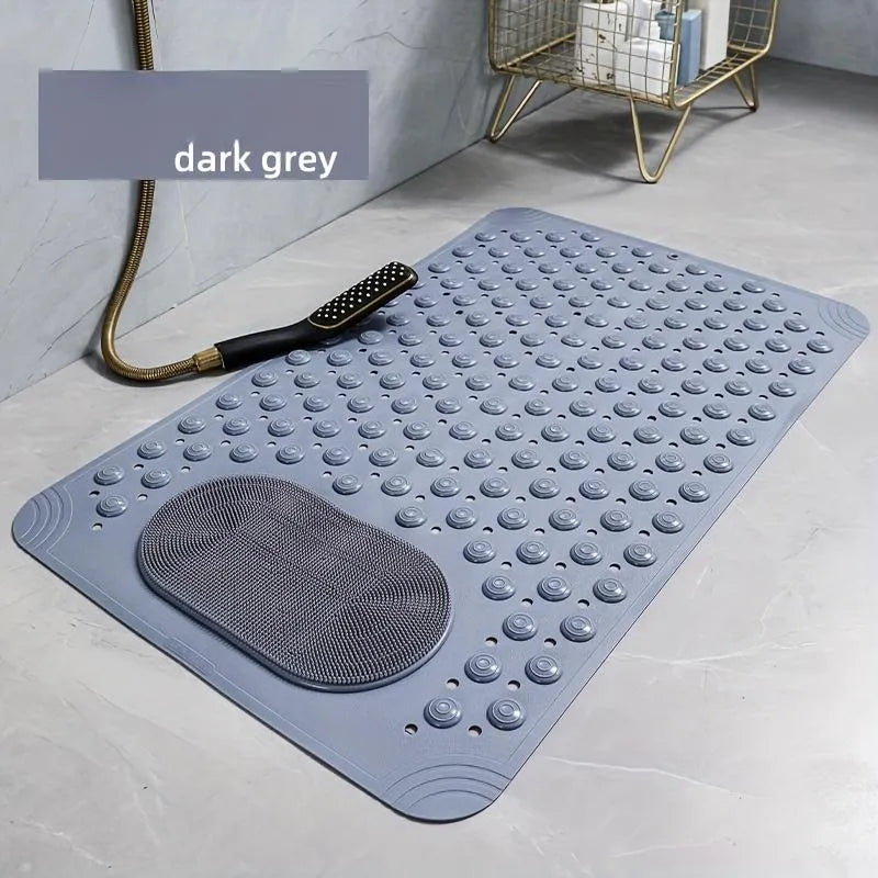 AquaSafe Zone – Non-Slip Bath Rug – Gray
