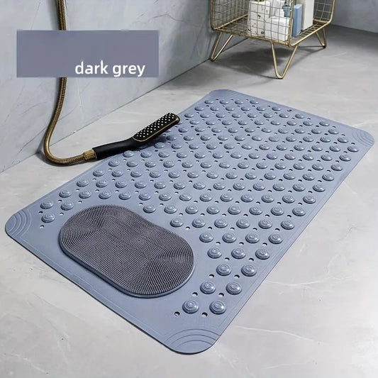 AquaSafe Zone – Non-Slip Bath Rug – Gray