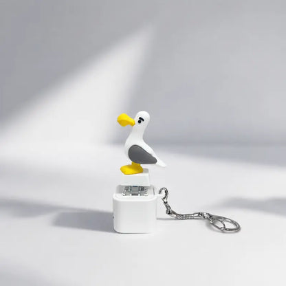 SquawkKey – Funny Seagull Button Keychain – image 4