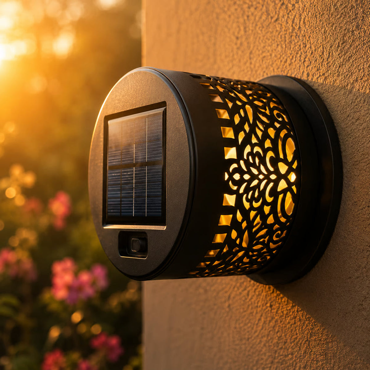 MandalaGlow - Solar Mandala Wall Light Outdoor Fence Projector Lamp – image 10