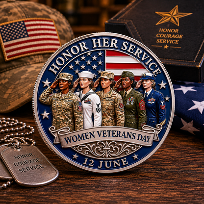 ValorRose – Female Veteran Tribute Challenge Coin – image 5