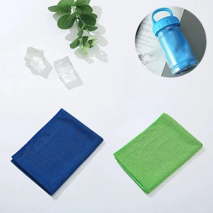 ChillWrap – Rapid Cooling Towel – Navy Blue / Green