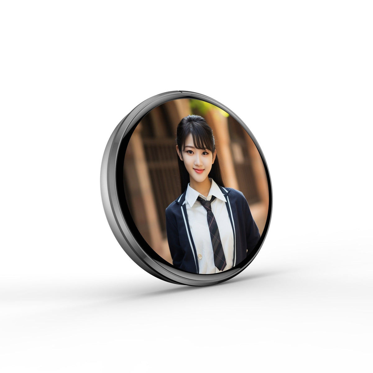 PixelPin – Digital Badge Photo & GIF Display Screen Pin – Black