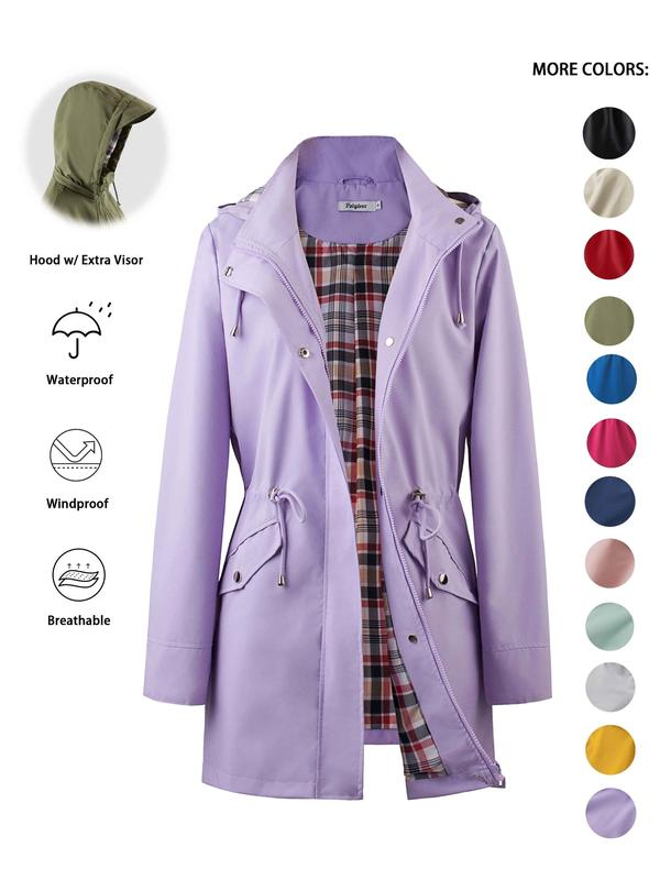Rainelle – Hooded Windproof Jacket – Purple / S