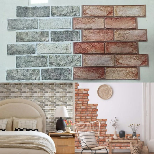 BrickCraft - Self-Adhesive 3D Brick Wallpaper – Red