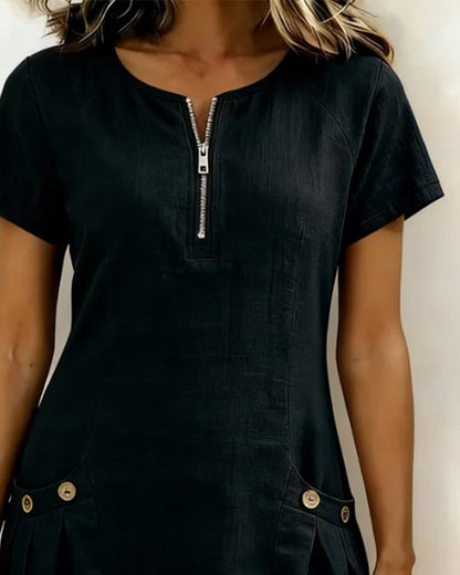 UrbanBreeze Zip – Everyday Cotton-Line Dress – image 23