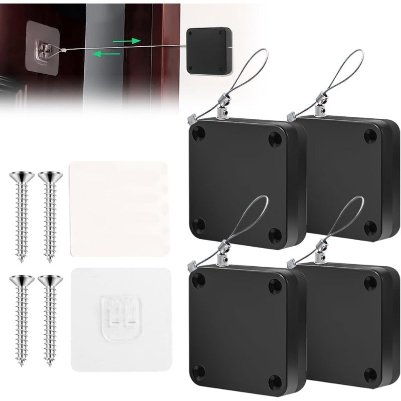 SmoothShut - Automatic Door Closer – Black / 4-Pack (Whole House )
