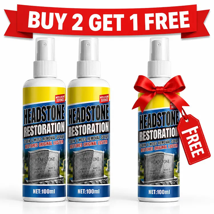StoneRevive – Headstone Restoration Cleaning Spray – Buy 2 Get 1 Free / Cleaning Cloth