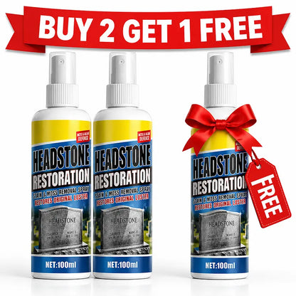 StoneRevive – Headstone Restoration Cleaning Spray – Buy 2 Get 1 Free / Cleaning Cloth