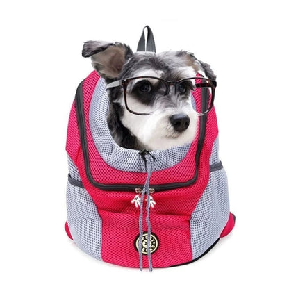 PawStride – Airy Summer Outdoor Backpack for Pets – Small Dogs (1-3kg) / PINK