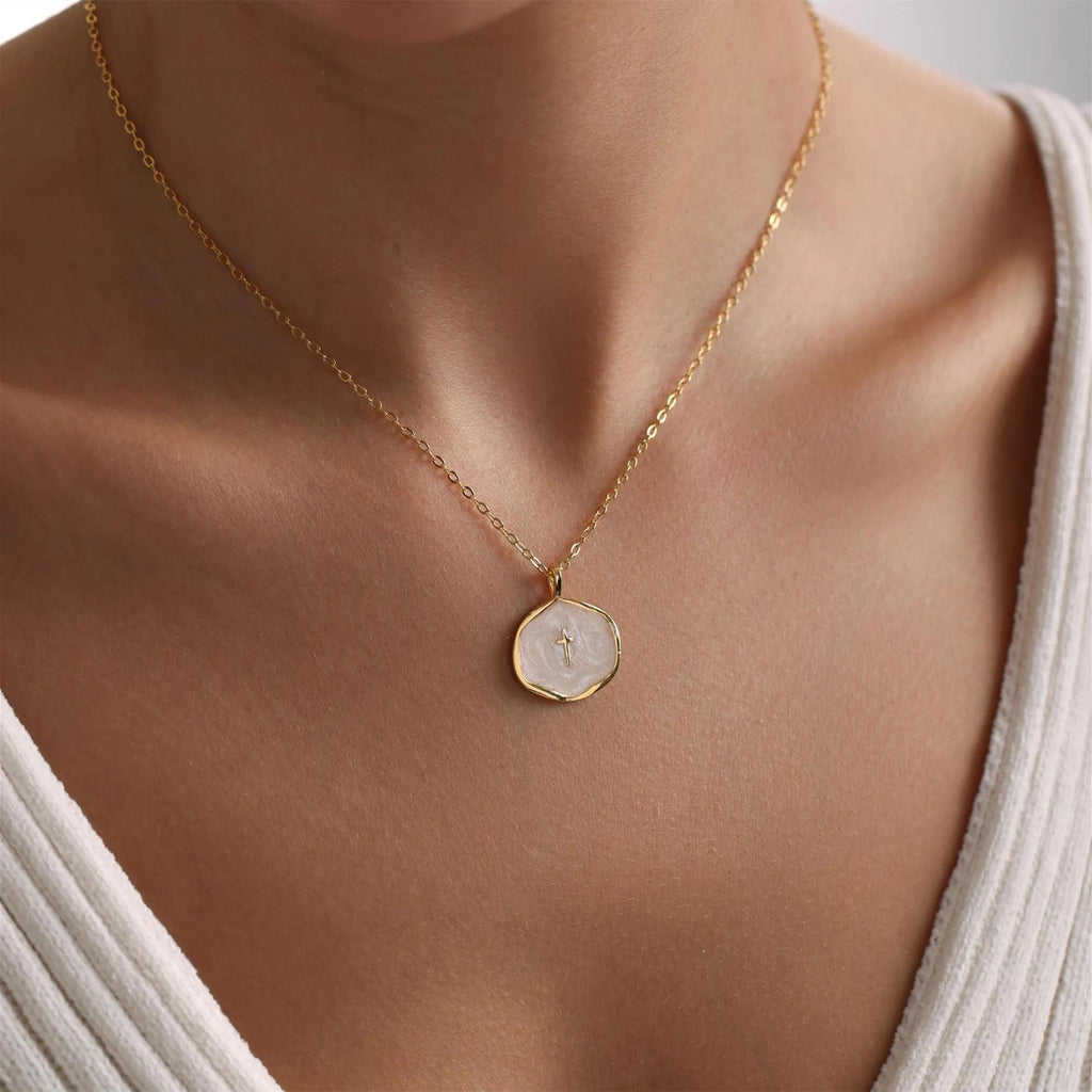 LuminaCross - Elegant Gold-Tone Faith Necklace – image 6