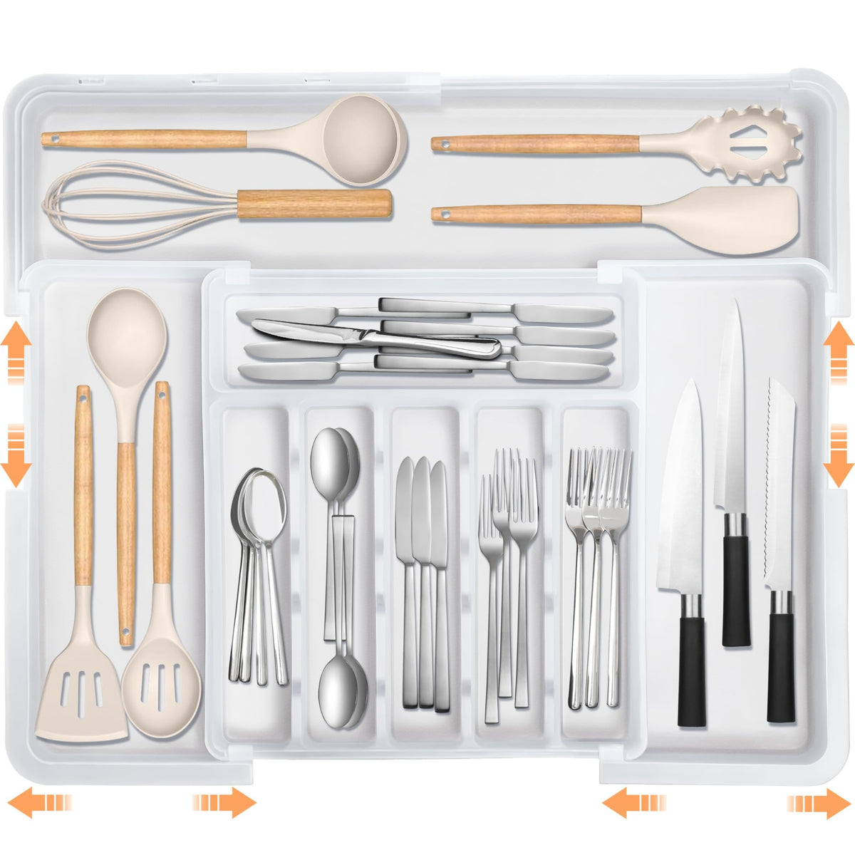DrawerMax – Adjustable Storage Tray – White