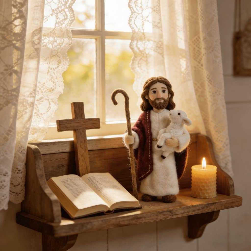SacredShepherd – Handcrafted Christian Wool Art – image 4