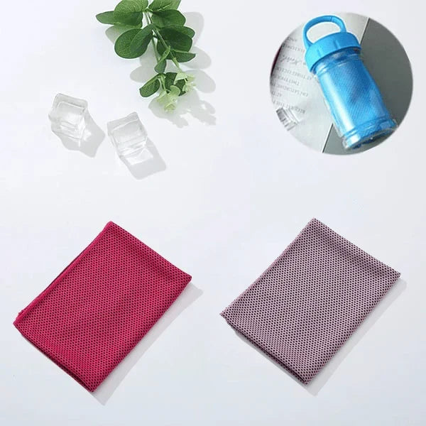 ChillWrap – Rapid Cooling Towel – Rose / Grey