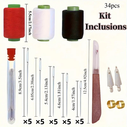 34PCS Big Eye Steel Needles Set – Buy 2 Get 2 Free (4 Sets )Bset seller