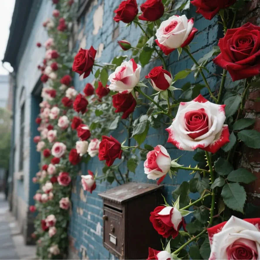 RoseLuxe – Rare Twin Red White Rose Flower Seeds – image 10