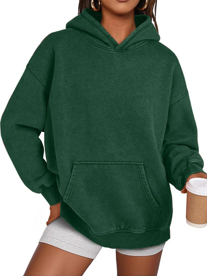 RetroVibe – Acid Wash Pullover – Dark Green / S