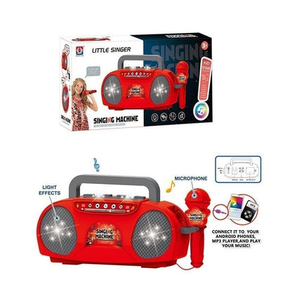 TinyVoice – Kids Music Performance Set – Karaoke Machine - Red