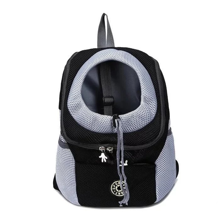 PawStride – Airy Summer Outdoor Backpack for Pets – Small Dogs (1-3kg) / BLACK