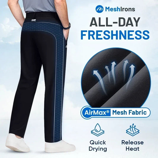 MeshIrons - Men’s Breathable Mesh Panel Casual Pants