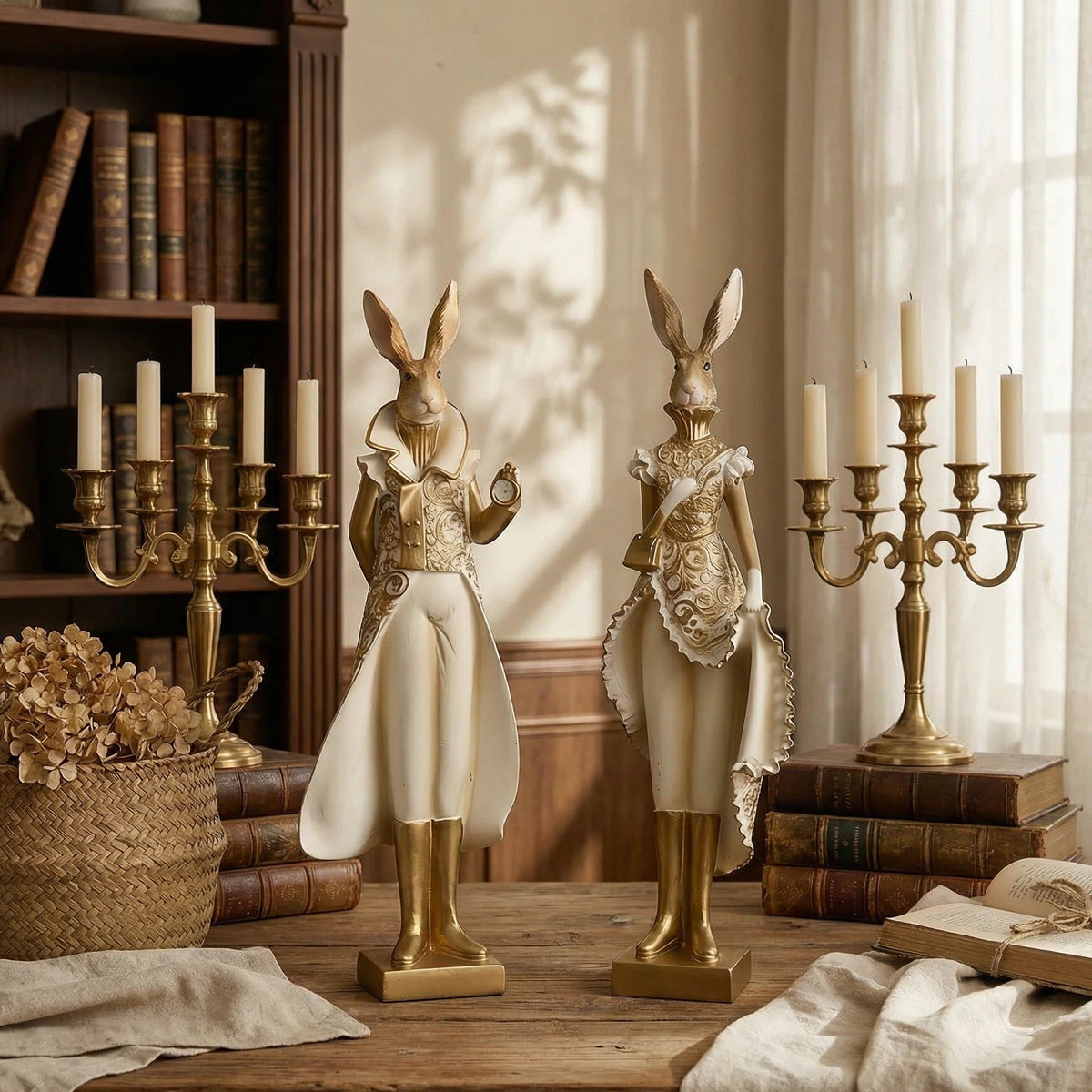 RoyalWhisk – Gold Trim Rabbit Figurine – image 2