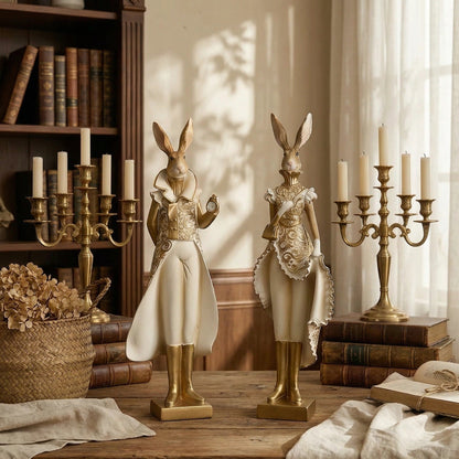 RoyalWhisk – Gold Trim Rabbit Figurine – image 2