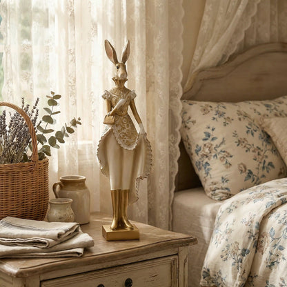 RoyalWhisk – Gold Trim Rabbit Figurine – image 3