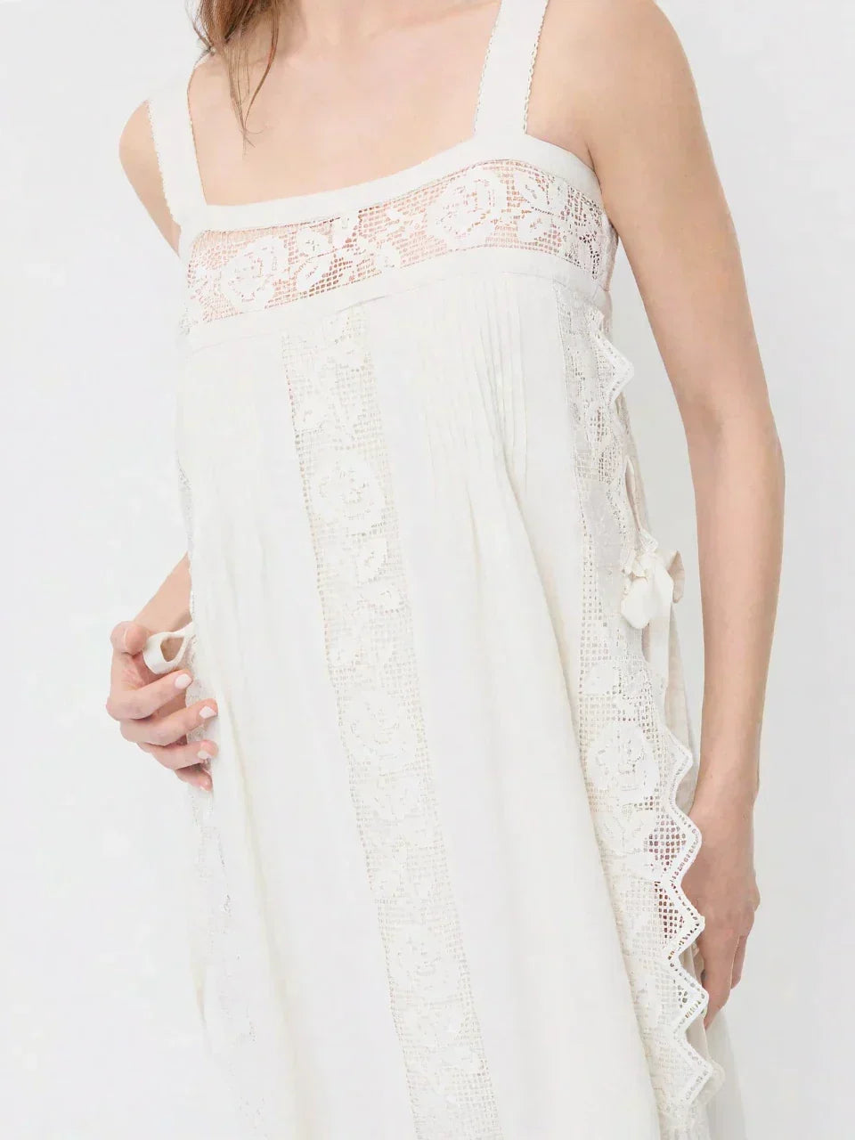PureLinen – Vintage Lace Summer Midi Dress – image 6