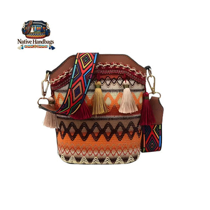 RootedCraft – Heritage Inspired Handbag – ️‍Desert Fire / 20cm x 9.5cm x 18cm
