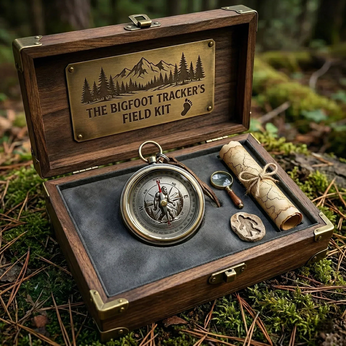 LumeWild – Bigfoot Silhouette Survival Compass – image 2