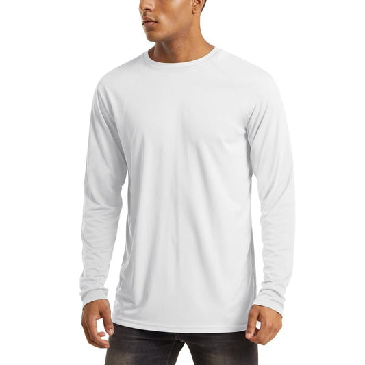 SunShield Pro - Men’s UPF 50+ Long Sleeve Performance Shirt – White / S