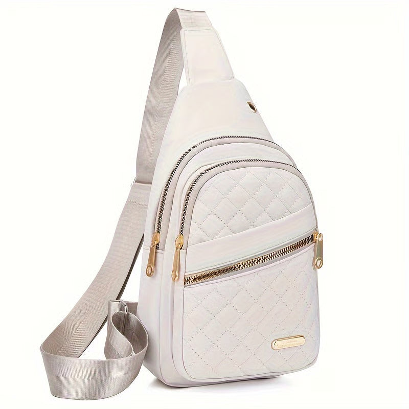 LuxeCarry – Minimalist Solid Color Crossbody Bag – White