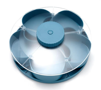 PartyTwist – Rotating Divided Tray – Blue