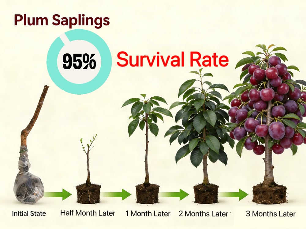 PureHarvest – Heirloom Non-GMO Grafted Plum Tree Sapling – image 12