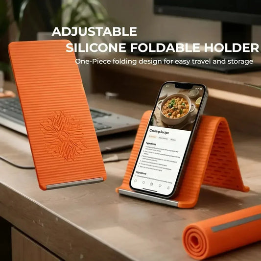 FlexiRise – Flexible Silicone Phone Holder Stand – Orange