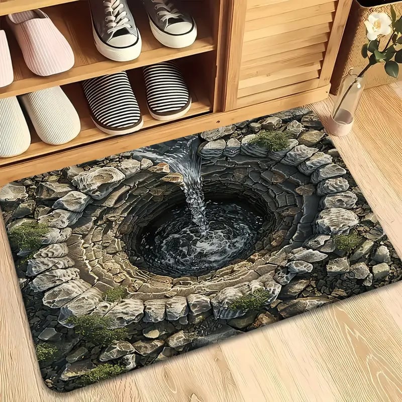 VisionMat - Optical Illusion Door Rug – Flowing Water / 16*24in