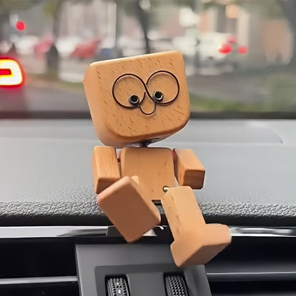 WoodyBuddy | Cute Wooden Bobblehead Dashboard Decor – image 7