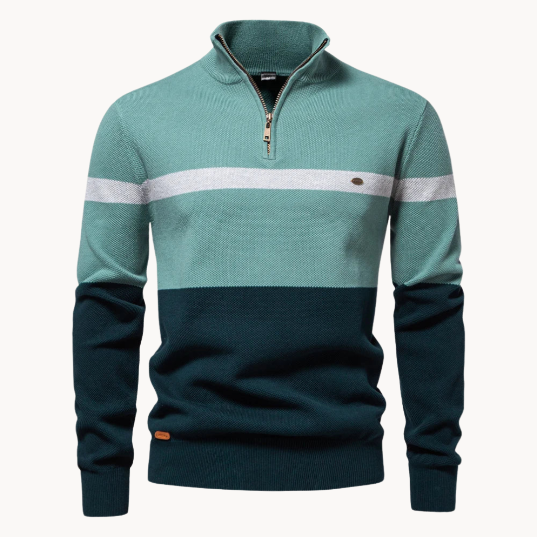 Connor Quarter Zip Sweater – Green / S