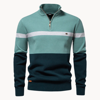 Connor Quarter Zip Sweater – Green / S