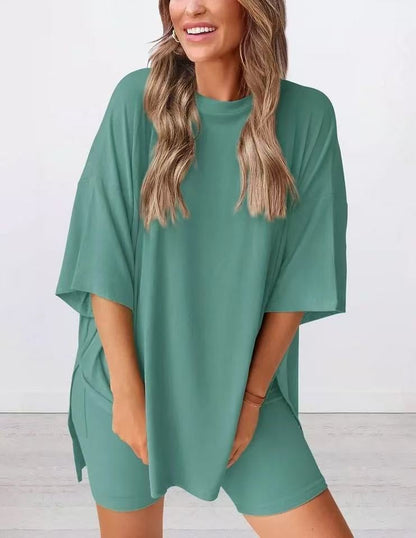 ComfiChic - Two Piece Relaxed Fit Set – Green / S