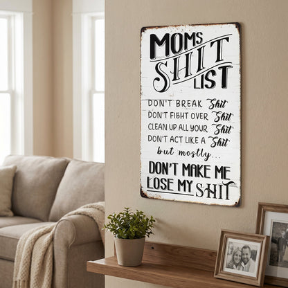 MamaRules – Rustic Funny Home Sign – image 2