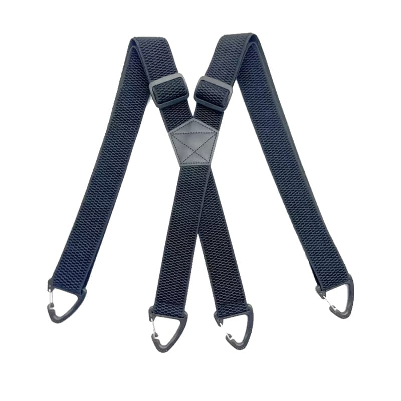 LockFit Elite – 4-Clip Suspenders – Navy blue / X-Shaped Style